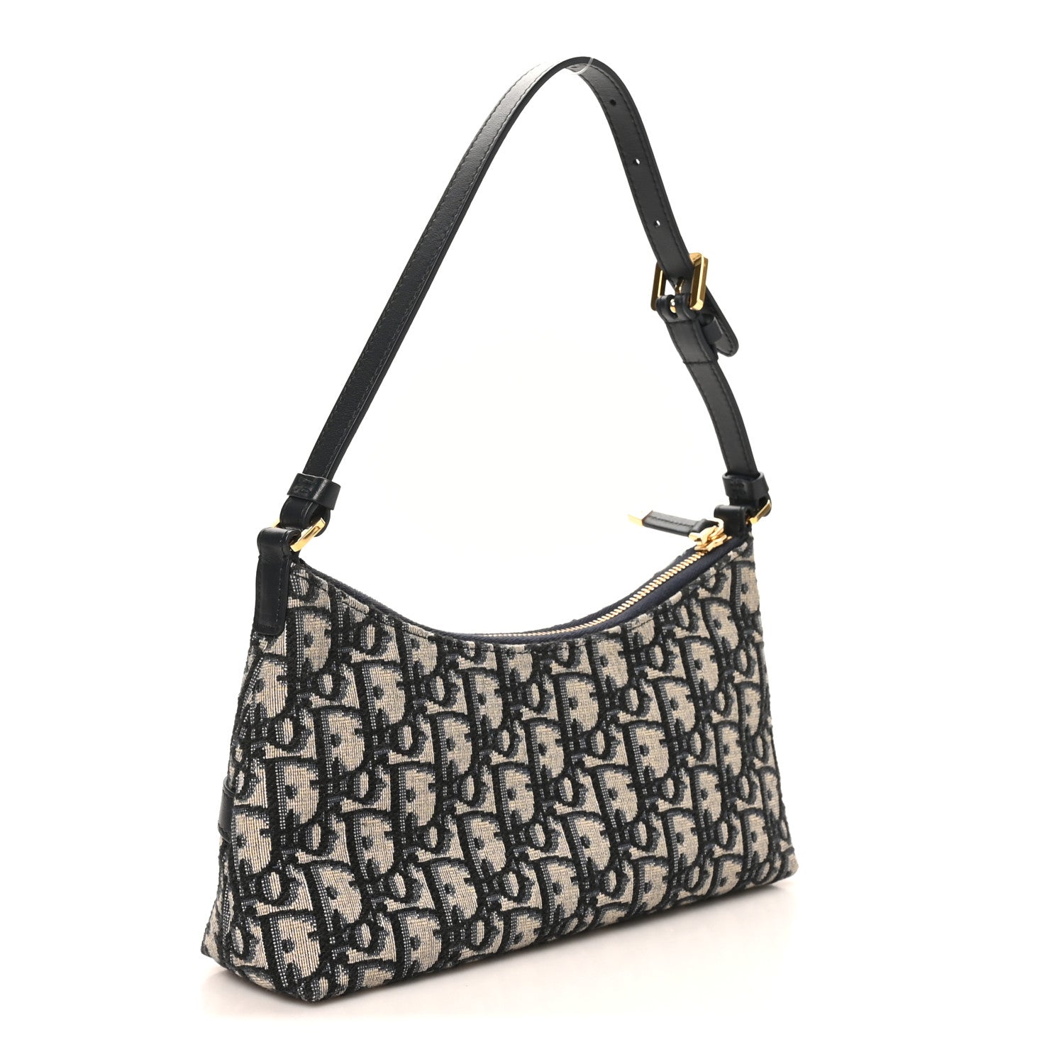 Christian Dior Oblique 30 Montaigne Mini Hobo Bag Blue 3 of 10