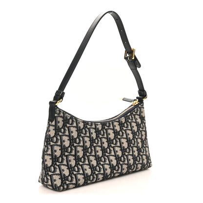 Christian Dior Oblique 30 Montaigne Mini Hobo Bag Blue 3 of 10