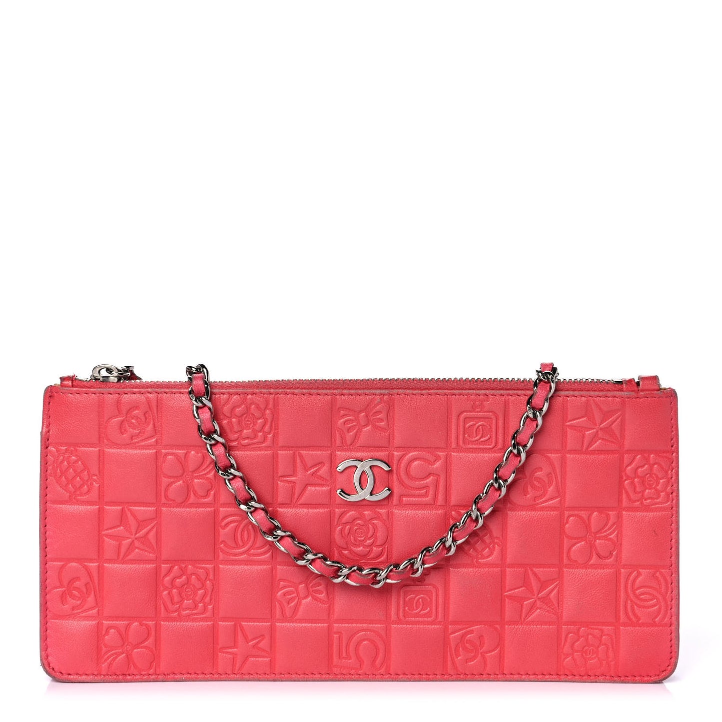 Lambskin Precious Symbols Pochette Coral