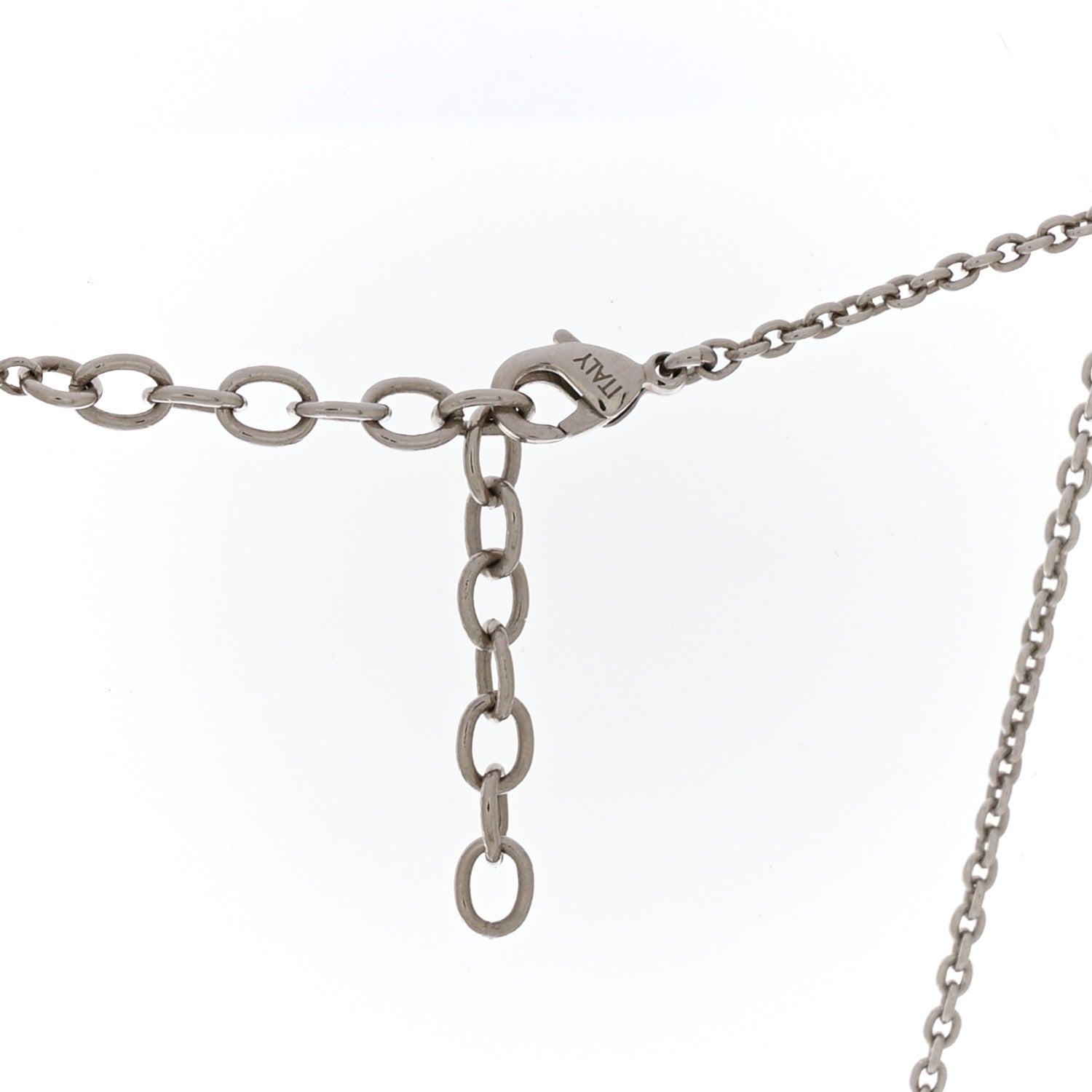 Louis Vuitton Essential V Uniformes Necklace Silver Gold 5 of 5