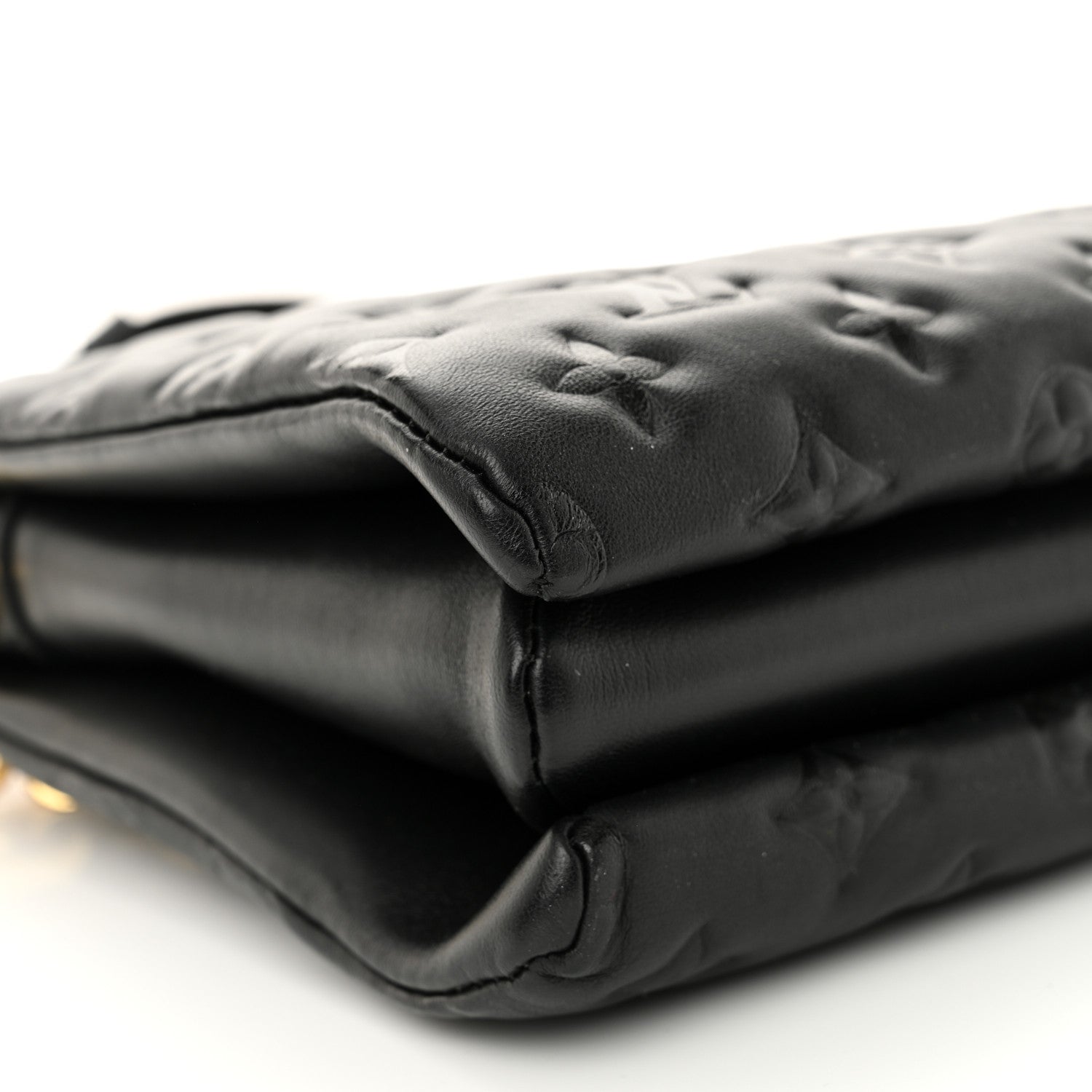 Louis Vuitton Lambskin Embossed Monogram Coussin PM Black 11 of 13