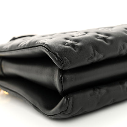 Louis Vuitton Lambskin Embossed Monogram Coussin PM Black 11 of 13