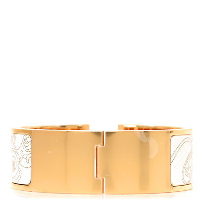 Hermes Enamel Printed Wide Brides de Gala Applique Pique Clic Clac H Bracelet PM Confetis 3 of 5