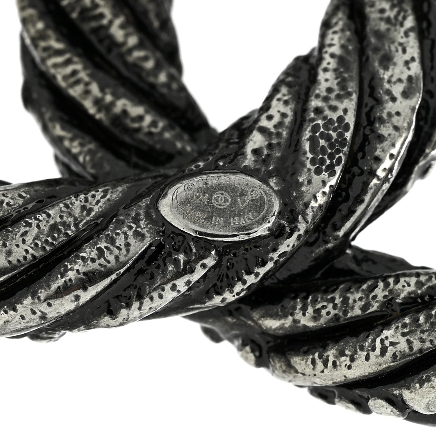 Chanel Ruthenium Twisted CC Brooch 4 of 4