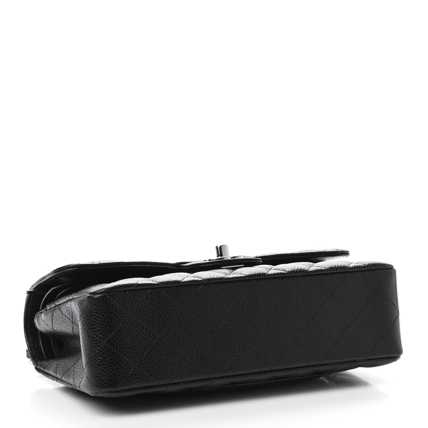 Caviar Quilted Small Double Flap Black