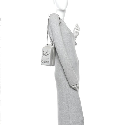 Chanel Metallic Goatskin Lait de Coco Milk Carton Bag Silver 2 of 14