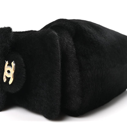 Chanel Pony Hair Mini Chanel 25 Handbag Black 9 of 11