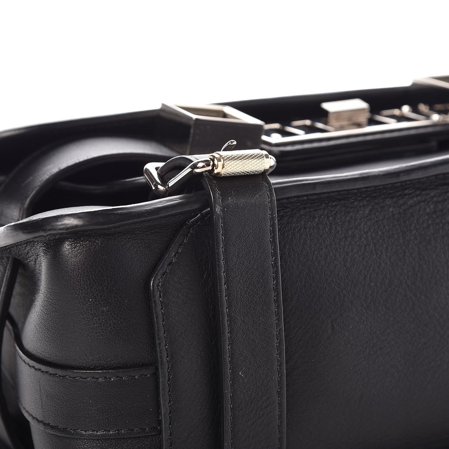 Calfskin PS11 Classic Shoulder Bag Black