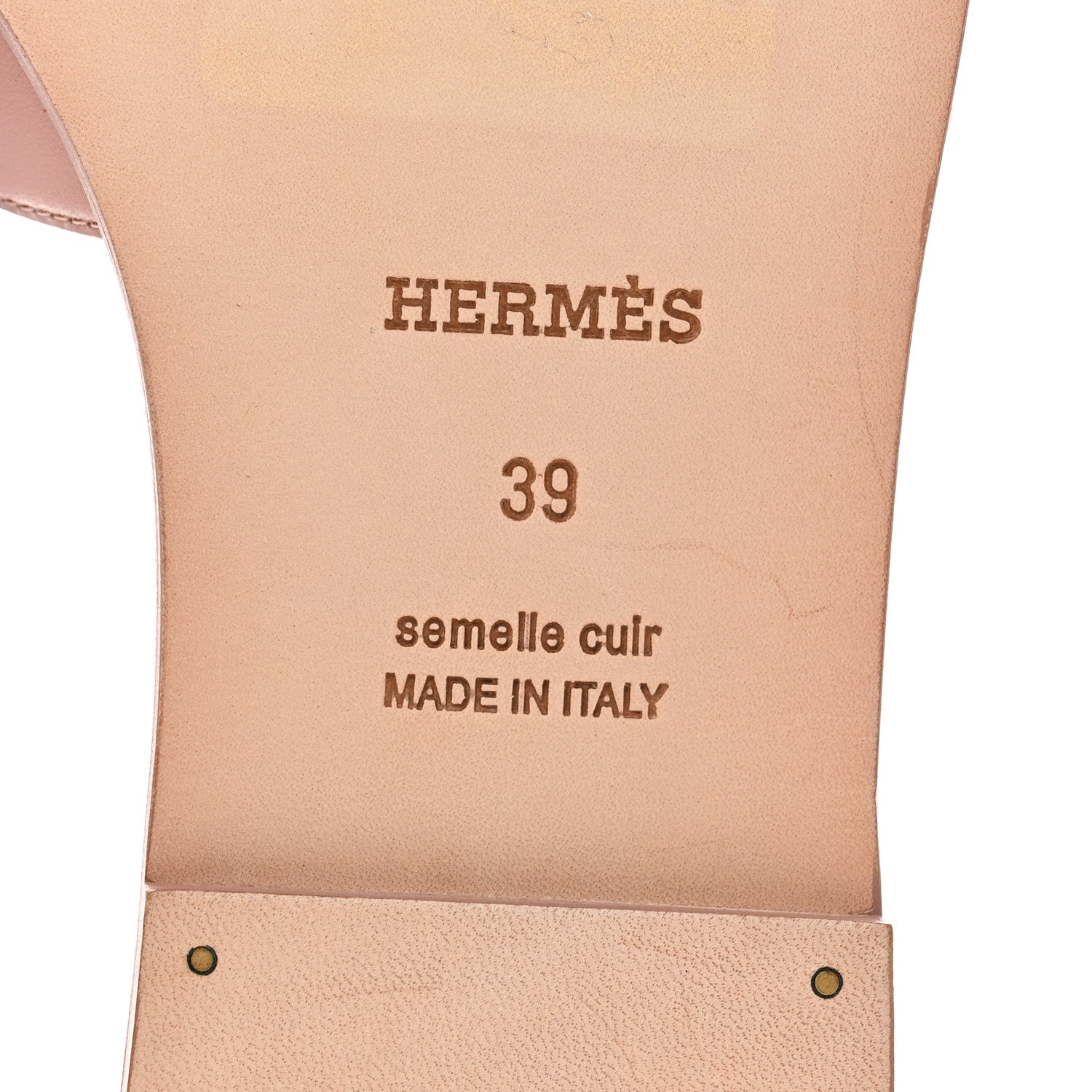 Hermes Box Calfskin Oran Sandals 39 Black Vieux Rose 6 of 9