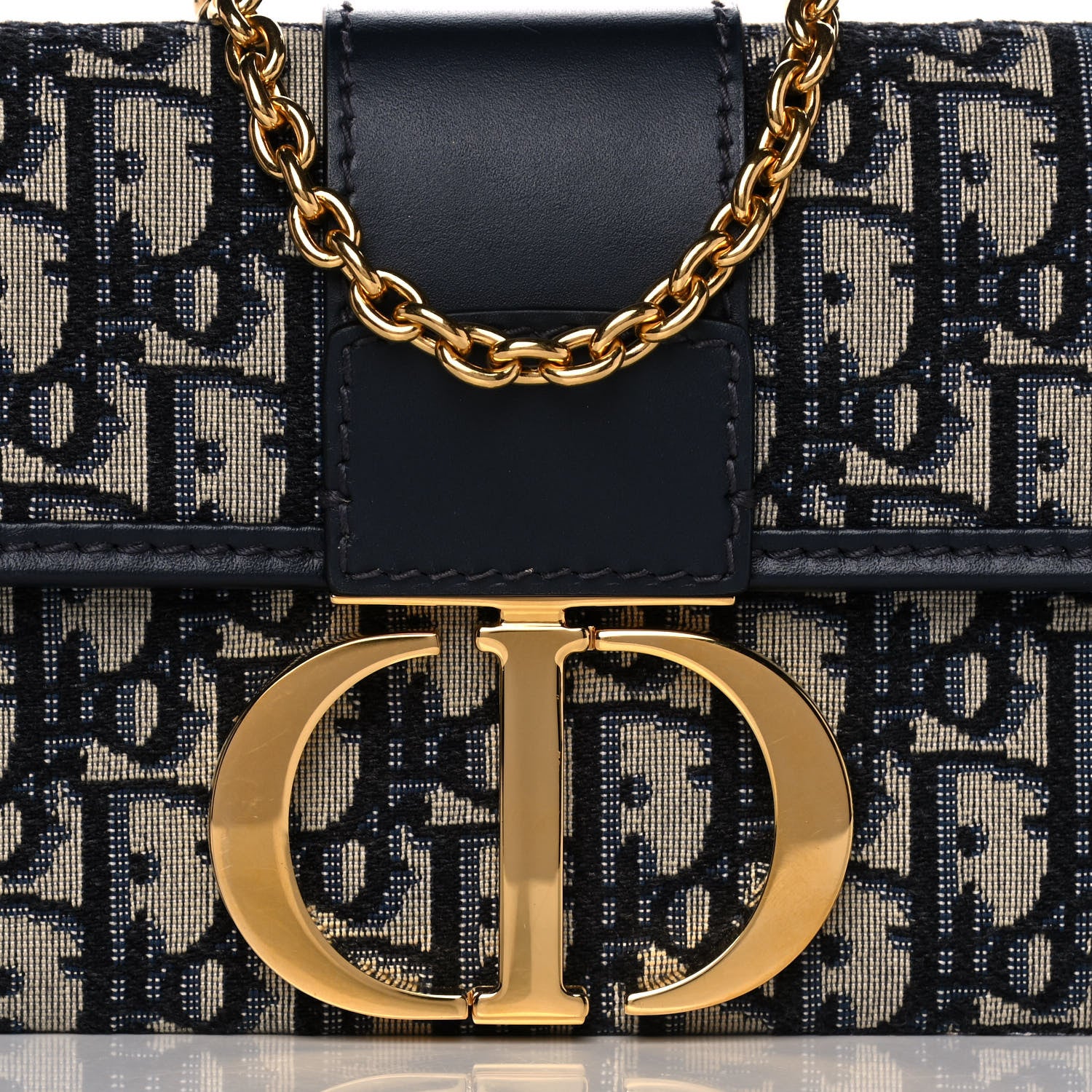 Christian Dior Oblique 30 Montaigne Chain Pouch Blue 8 of 11