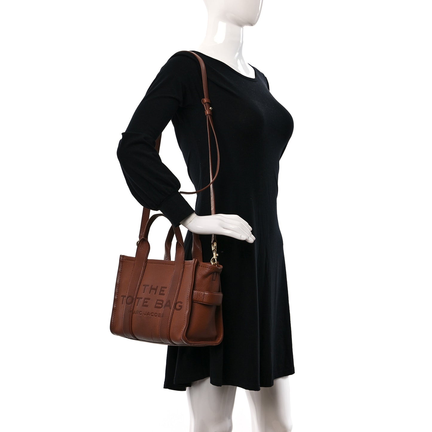 Grained Calfskin Small The Tote Bag Argan Oil