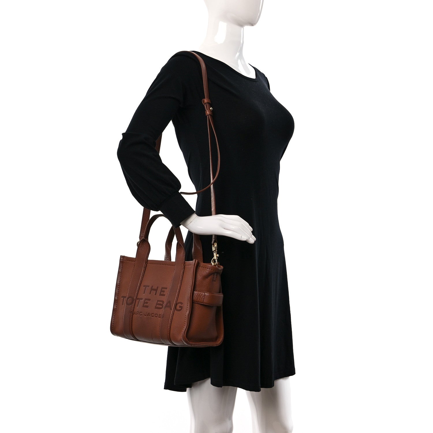 Marc Jacobs Grained Calfskin Small The Tote Bag Argan Oil 2 of 10