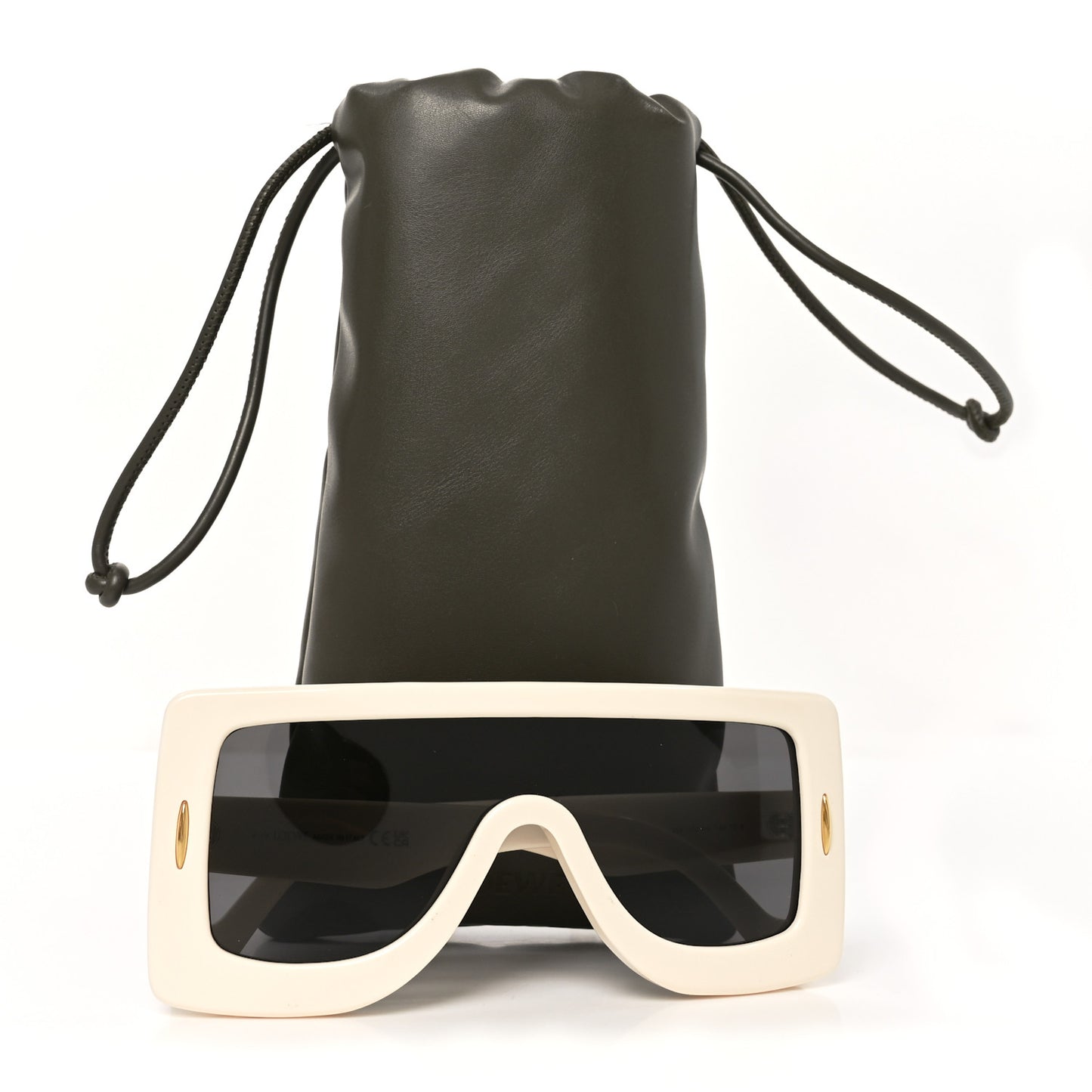 Acetate Anagram Shield Sunglasses LW40104I Beige
