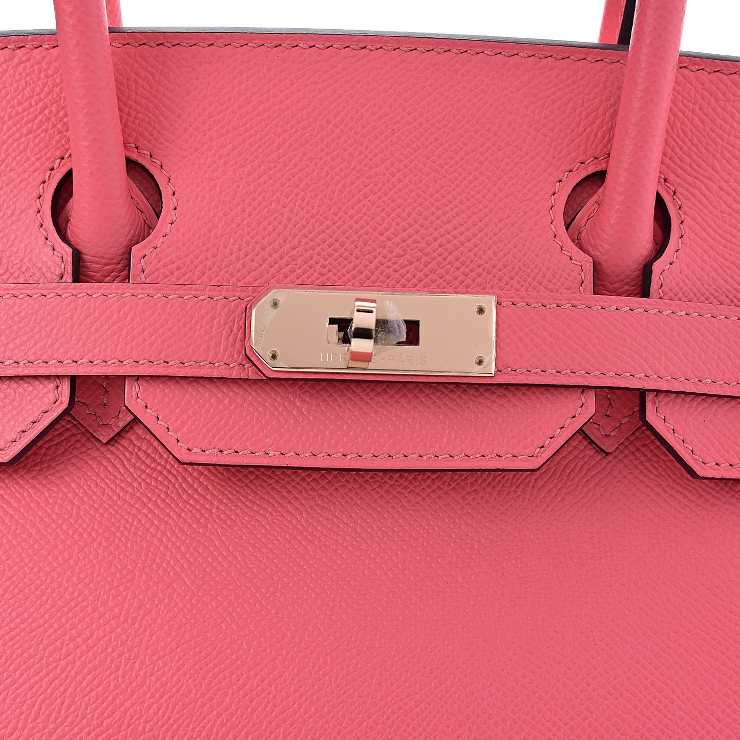 Epsom Horseshoe Birkin 30 Rose Azalee Jaune D'or