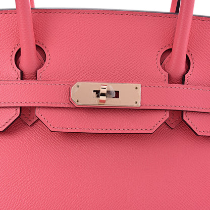 Hermes Epsom Horseshoe Birkin 30 Rose Azalee Jaune D'or 24 of 33