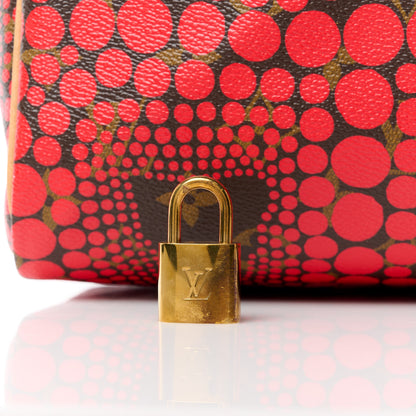 Louis Vuitton LOUIS VUITTON Monogram Kusama Town Speedy 30 Red 8 of 14