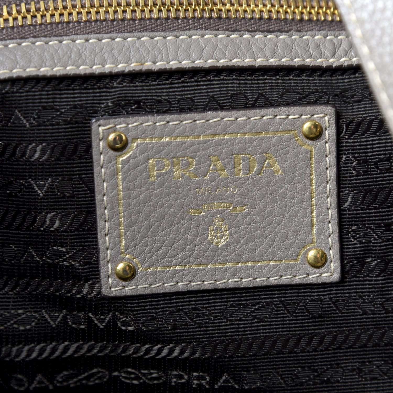 Prada Vitello Daino Tote Argilla 9 of 10