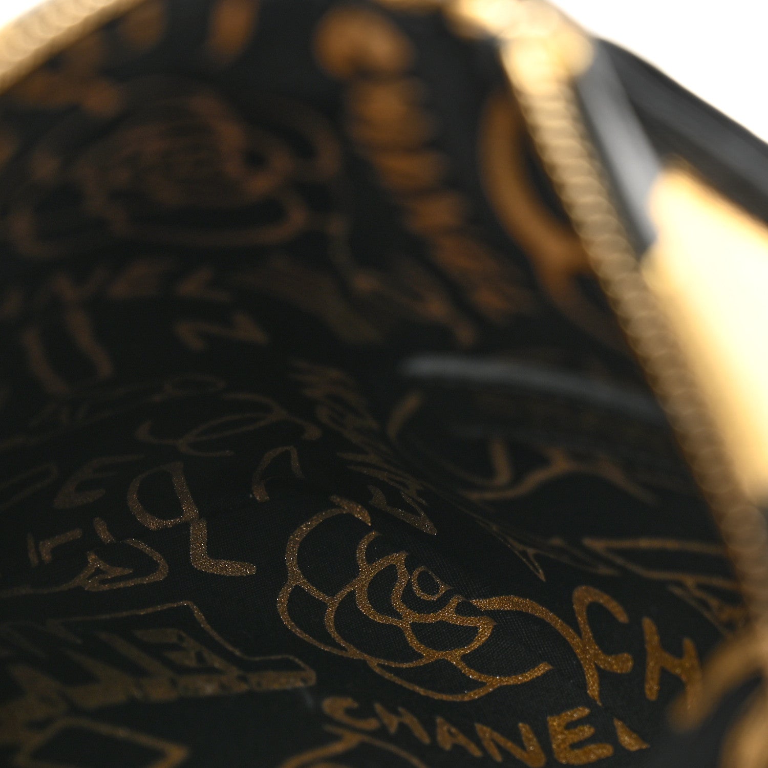 Chanel Metallic Lambskin CC Kheops Pyramid Bag Gold Black 5 of 9