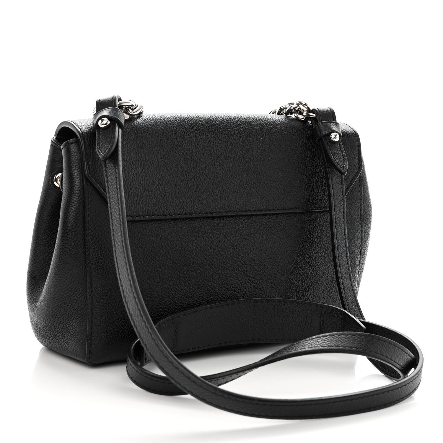 Louis Vuitton Calfskin Lockme II Chain Bag BB Black 3 of 10