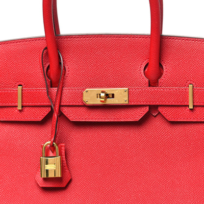 Hermes Epsom BIRKIN 30 Rouge Casaque 8 of 12