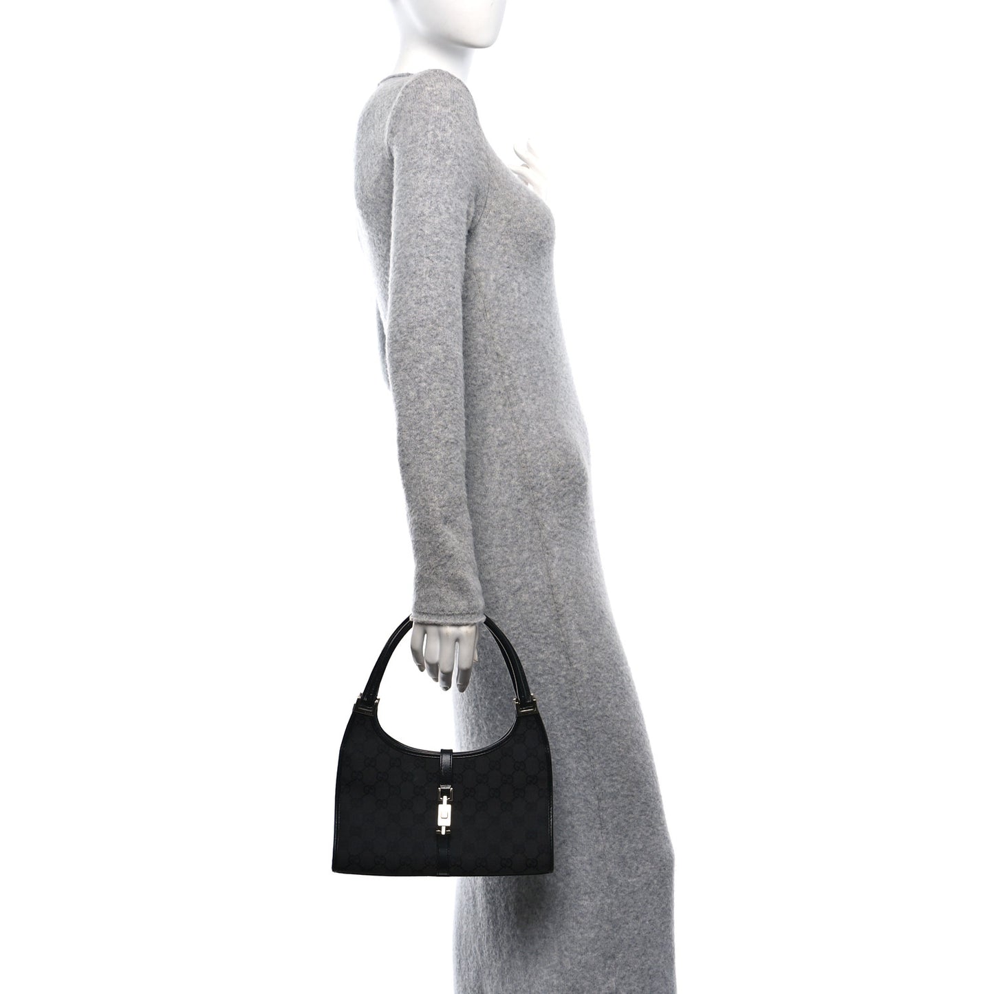 Monogram Bardot Shoulder Bag Black