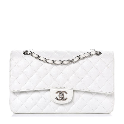 Chanel Caviar Quilted Medium Double Flap White 1 of 10