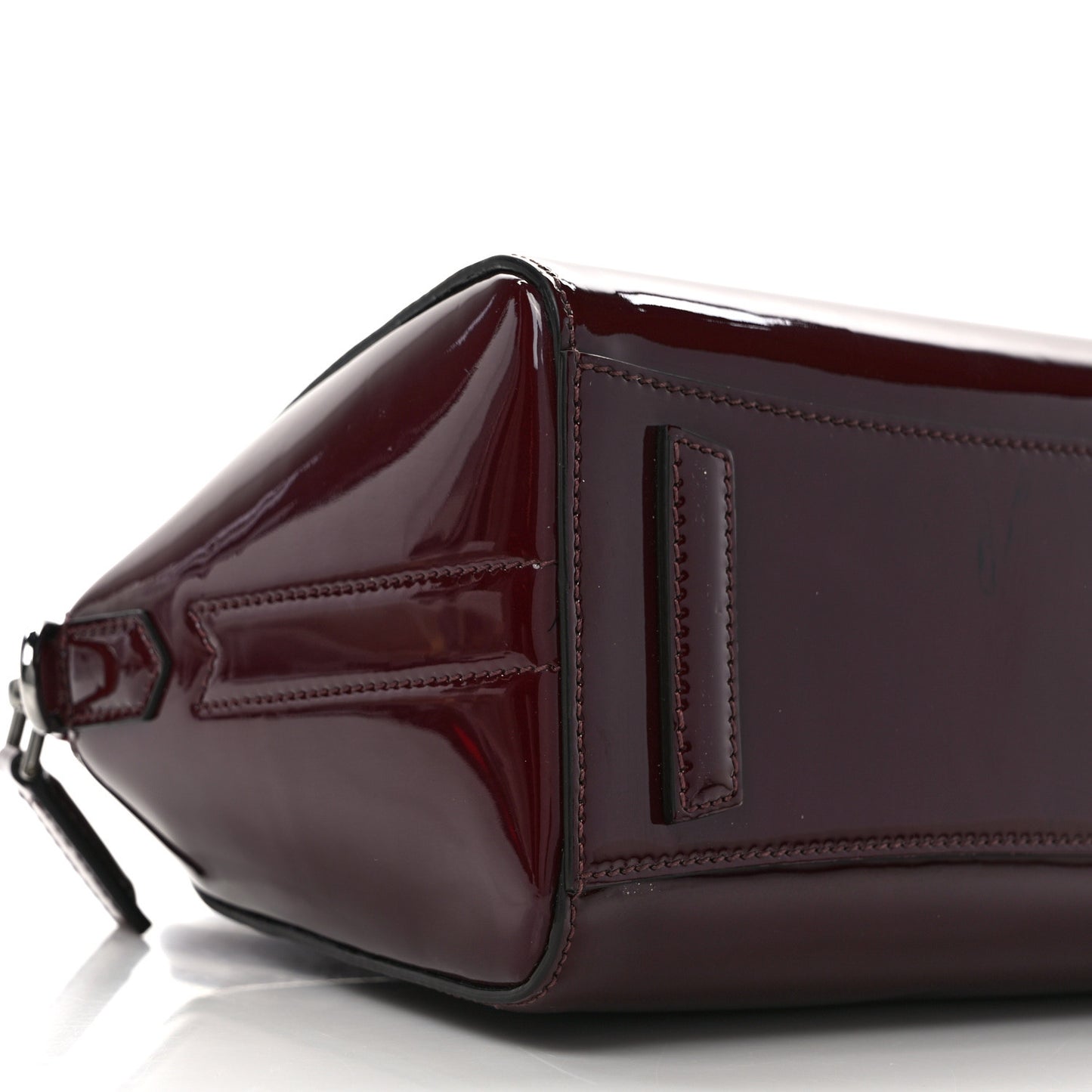 Patent Calfskin Mini Antigona Burgundy