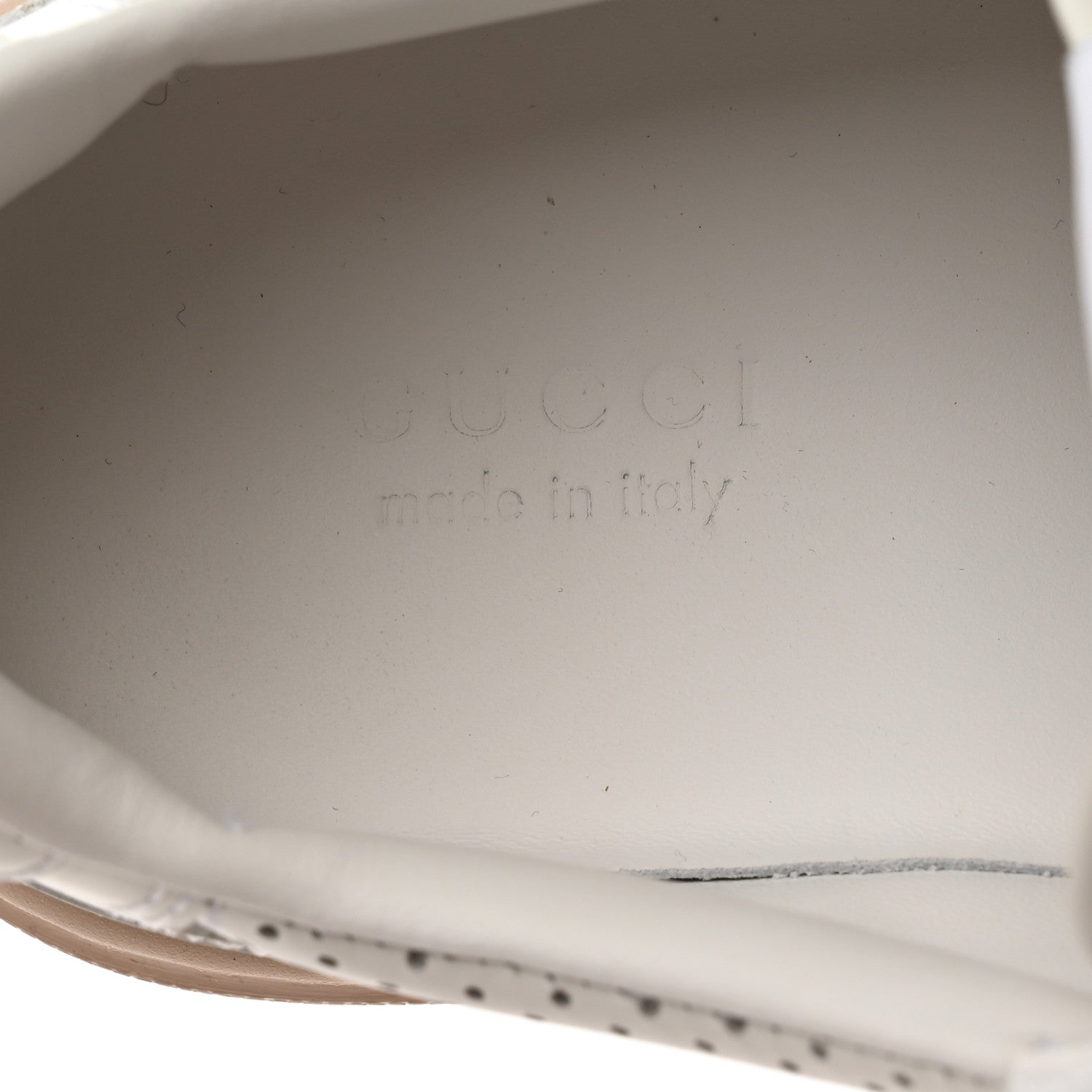 Gucci Calfskin GG Tennis Embossed Womens Platform 55mm Sneakers 38.5 White 7 of 8