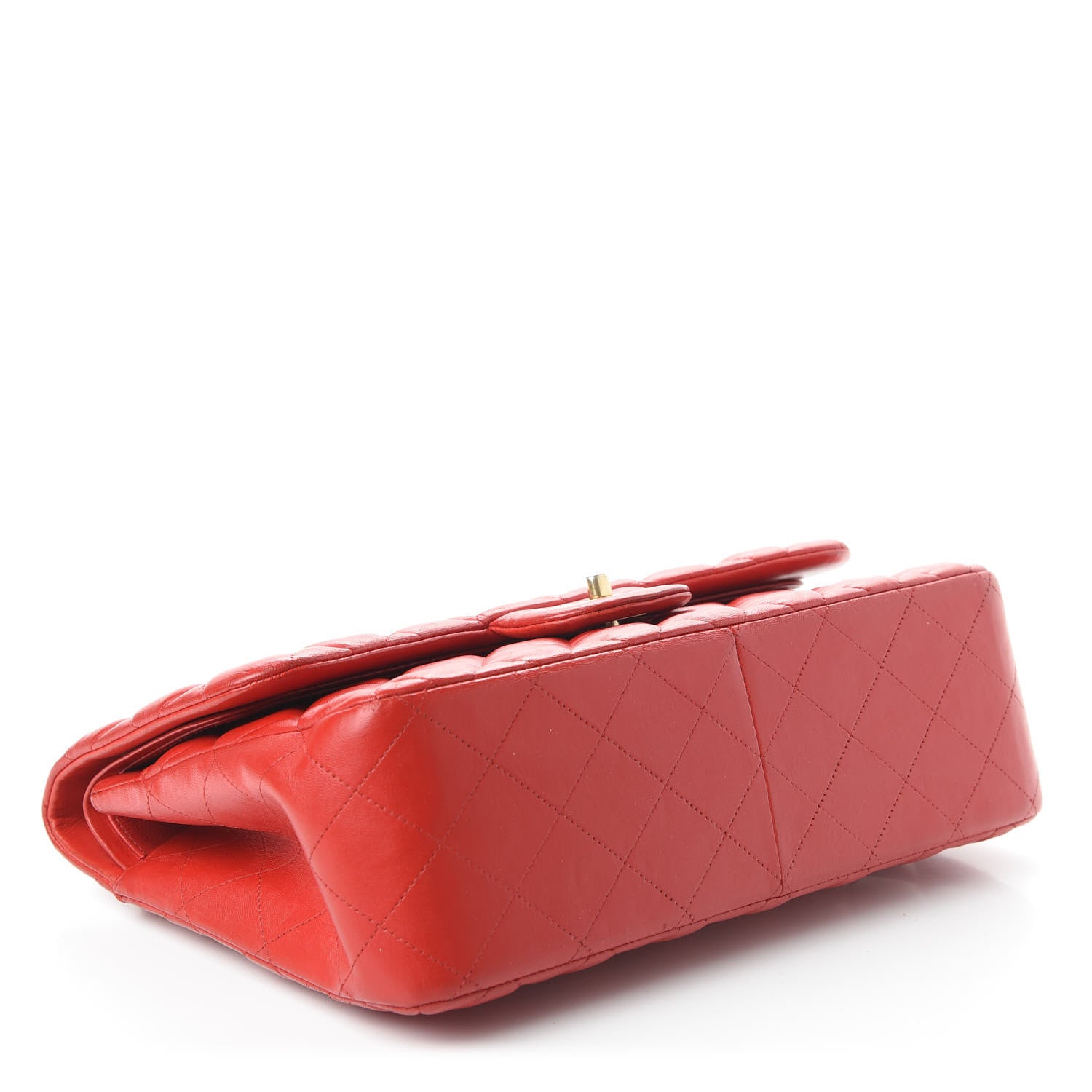 Chanel Lambskin Quilted Jumbo Double Flap Red 5 of 12