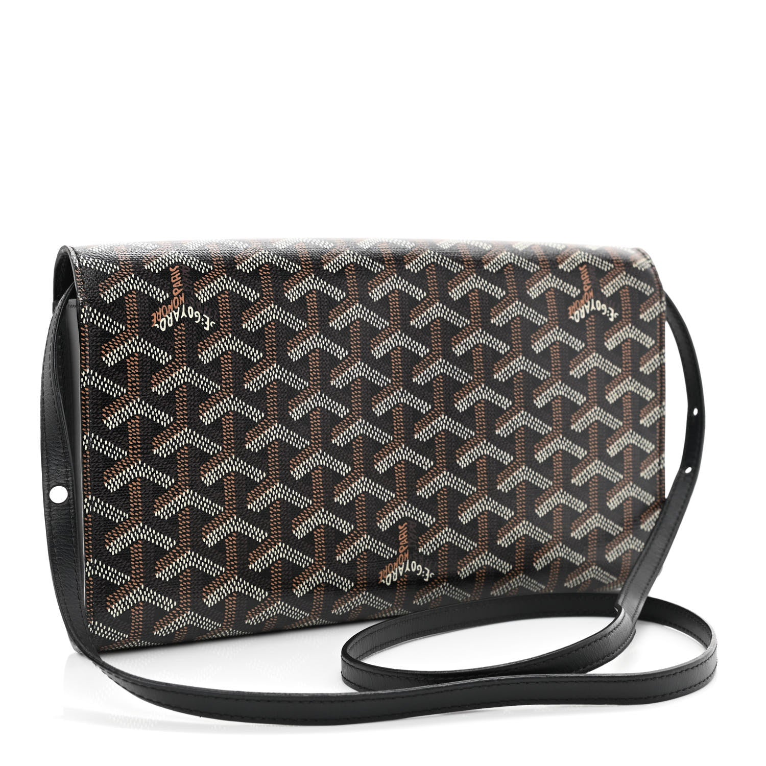 Goyard Goyardine Monte Carlo Bois Clutch With Strap Black 3 of 11
