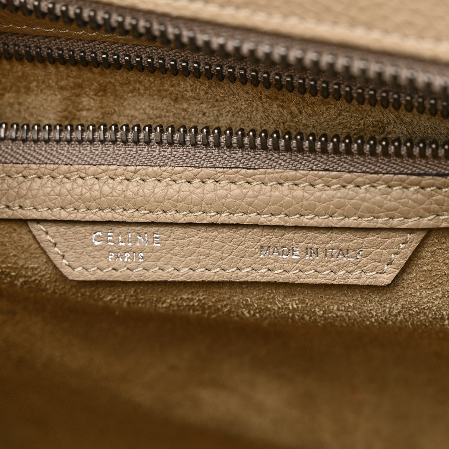 Drummed Calfskin Micro Luggage Dune