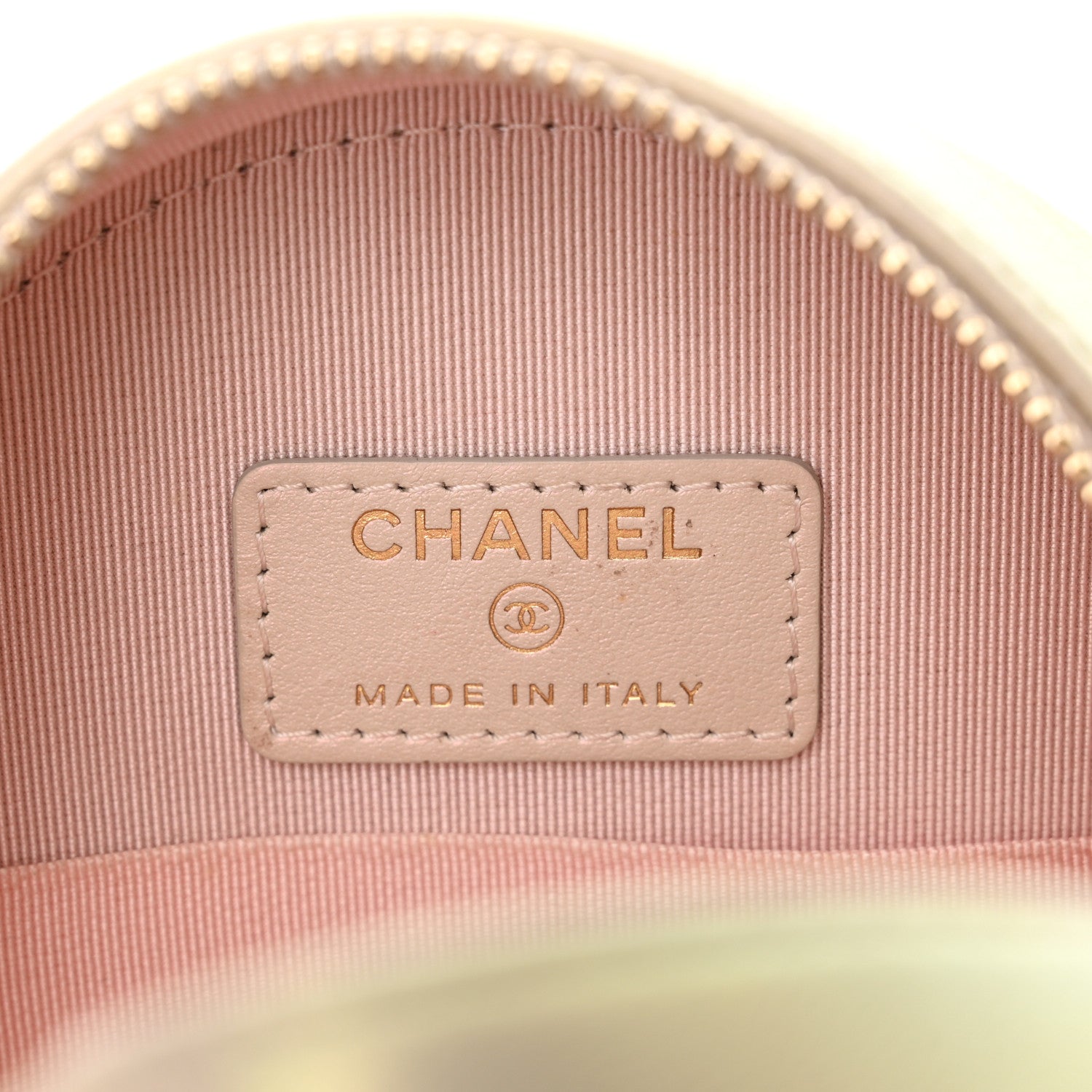 Chanel Iridescent Lambskin Quilted Round Clutch With Chain Ivory 6 of 11