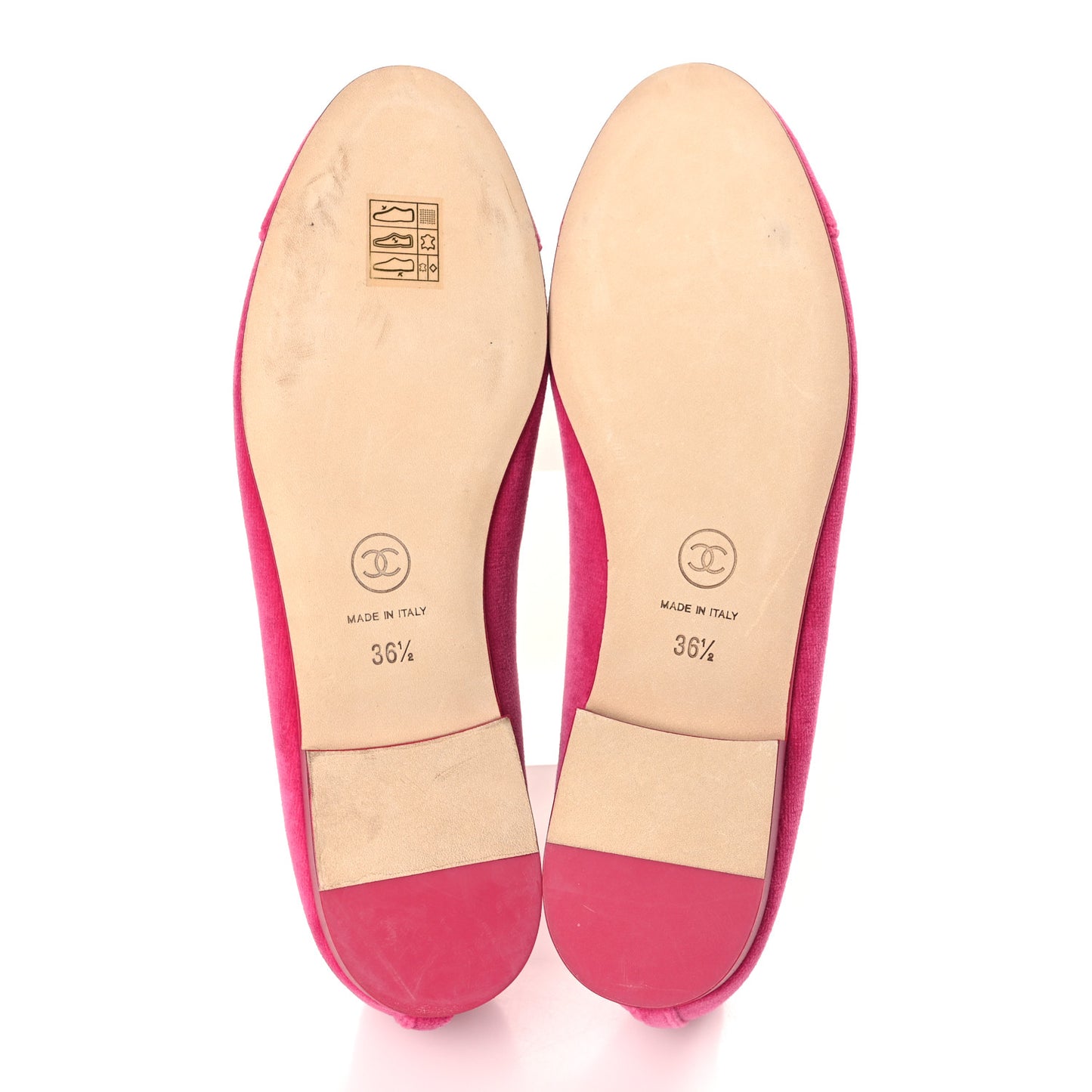 Velvet Cap Toe Ballerina Flats 36.5 Pink
