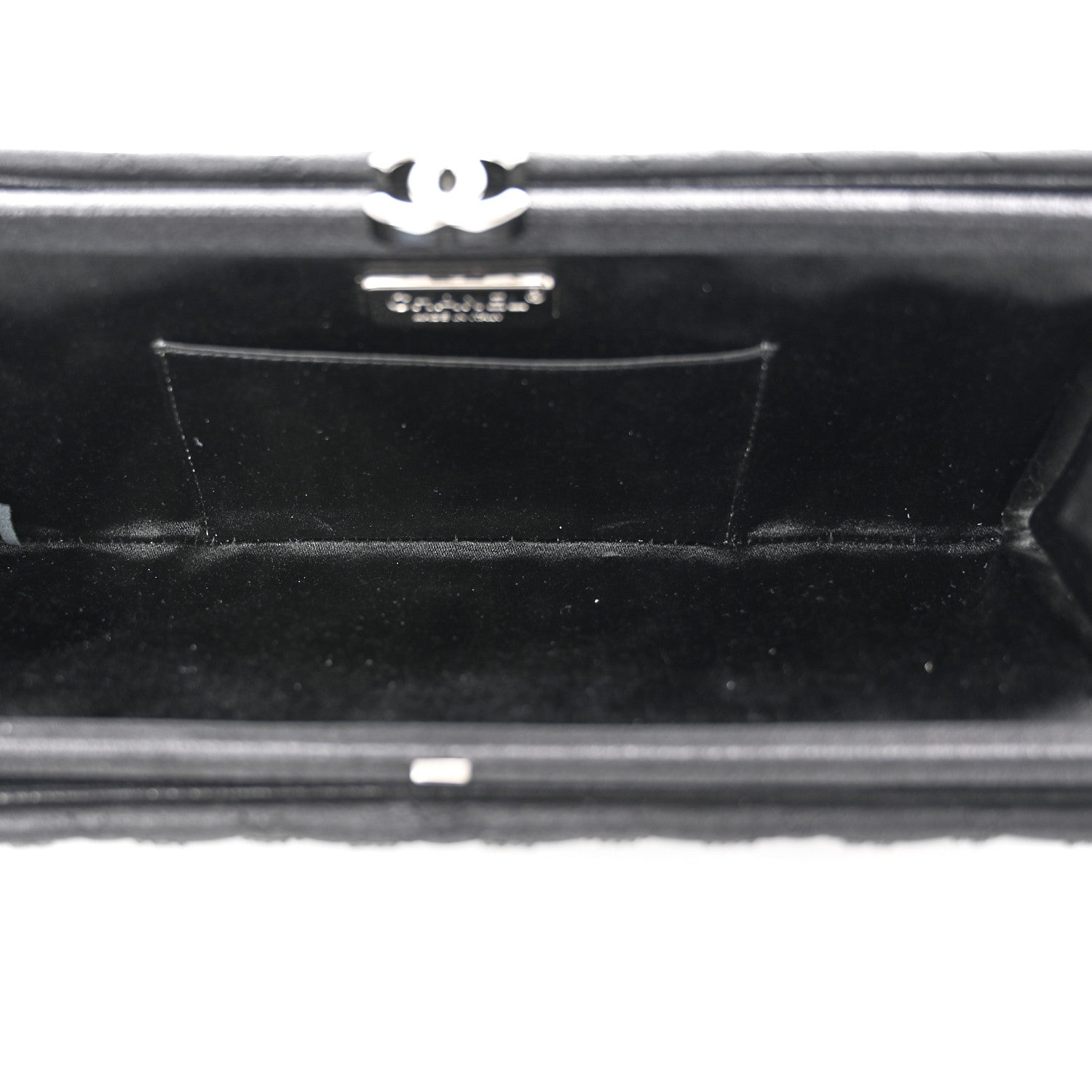 Chanel Iridescent Lambskin Crystal Quilted Clutch Black 5 of 10