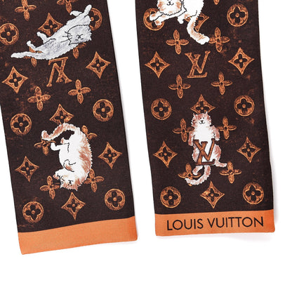 Louis Vuitton Silk Catogram Classic Bandeau Marron 6 of 6