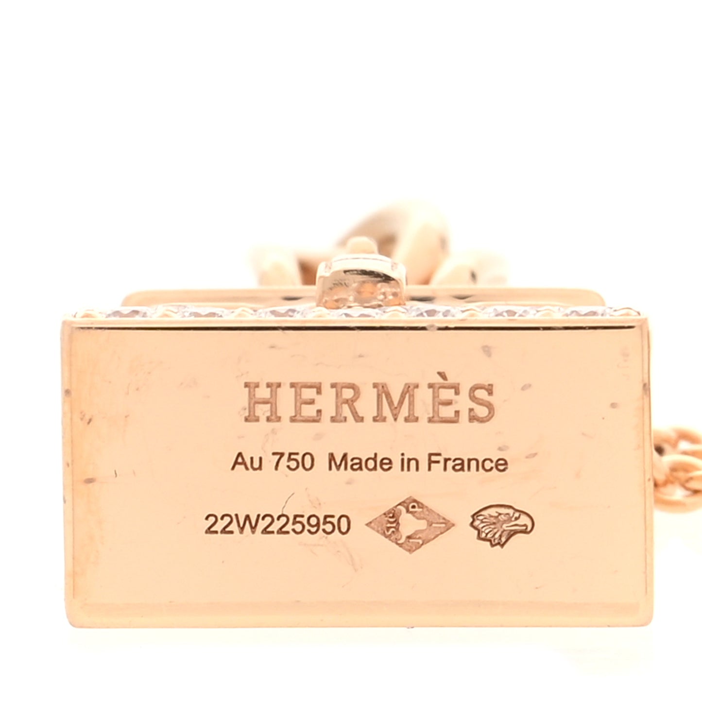 18K Rose Gold Diamond Birkin Amulettes Pendant Necklace