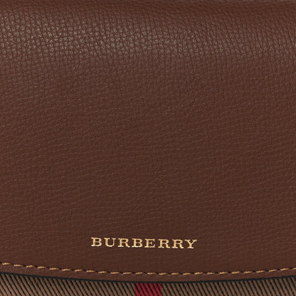 Burberry Derby Calfskin House Check Henley Wallet On Chain Tan 8 of 10