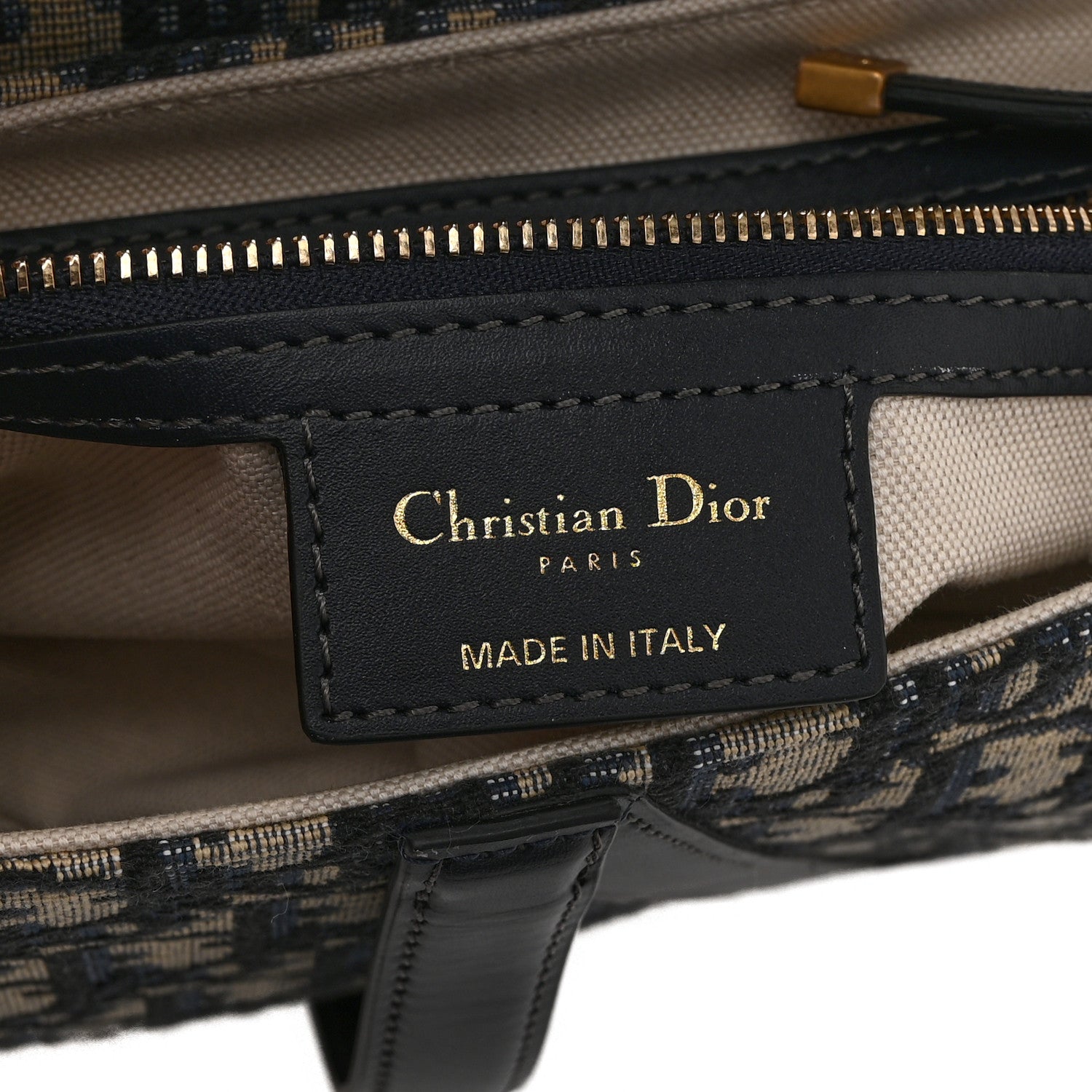Christian Dior Oblique Saddle Bag Blue 6 of 10