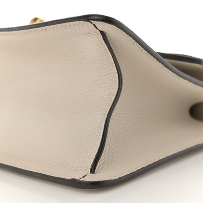 Gucci Goatskin Pearl Mini Fox Broche Bamboo Top Handle Bag Hibiscus Red Mystic White 10 of 14