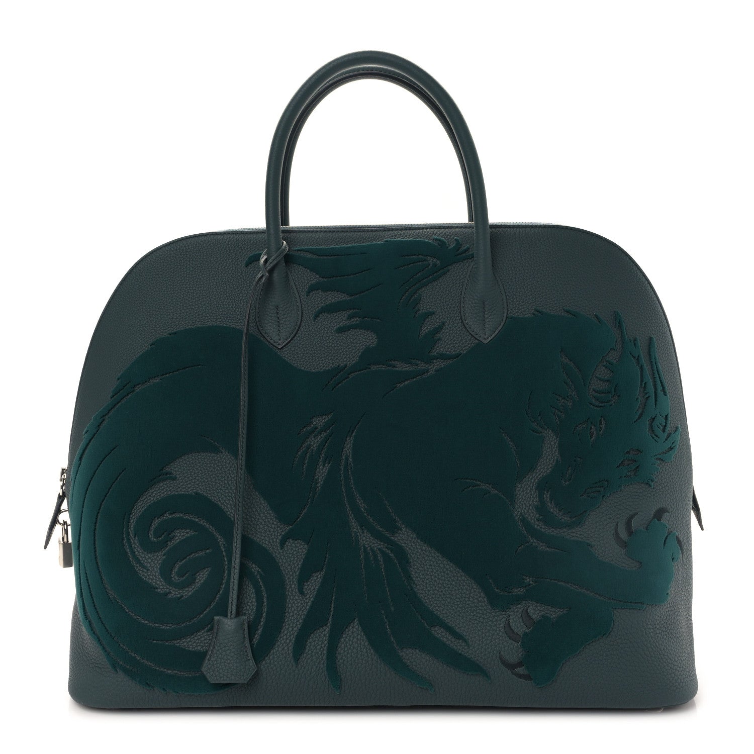 Hermes Togo Tufting Chimeres Dragon 1923 Bolide 45 Vert Cypress 1 of 8
