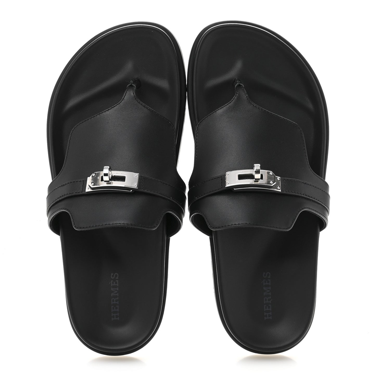 Calfskin Womens Empire Sandals 37.5 Black