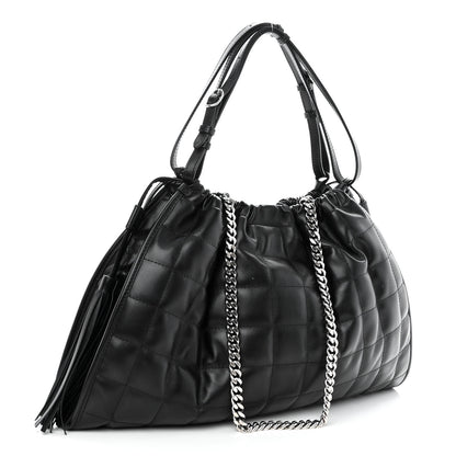 Gucci Calfskin Quilted Medium Deco Tote Bag Black 3 of 9