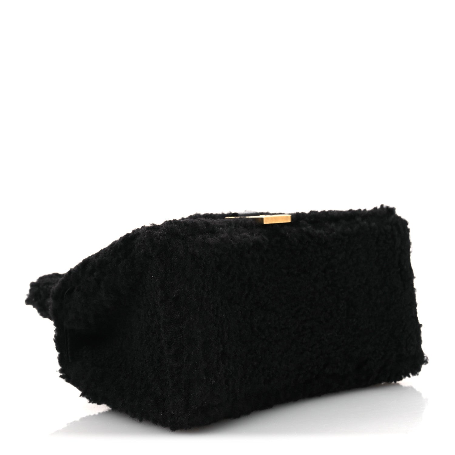 Balenciaga Curly Faux Shearling Small Hourglass Top Handle Bag  Black 4 of 12