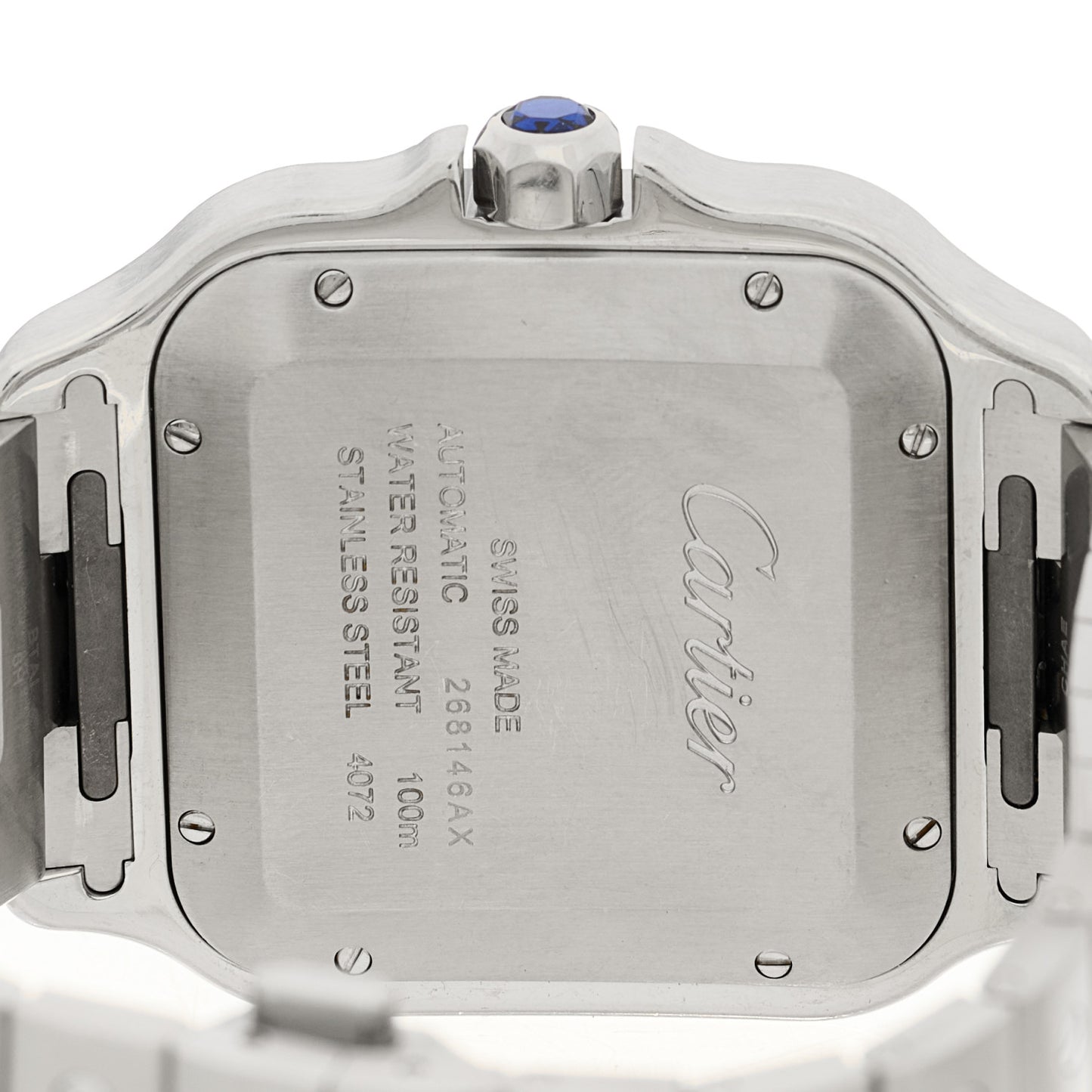 Stainless Steel 39.8mm Santos De Cartier Automatic Watch