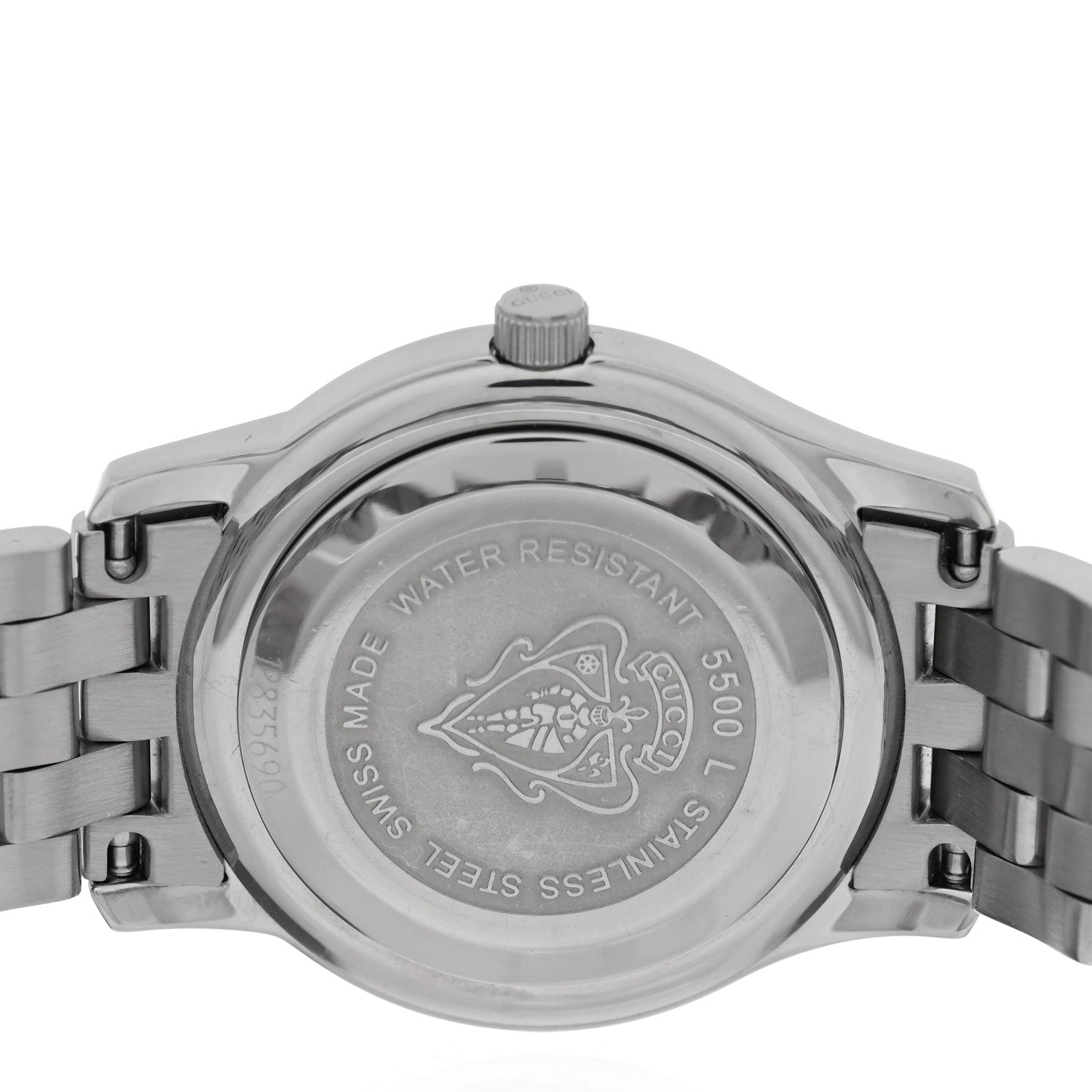 Gucci Stainless Steel Diamond Pink Mother of Pearl 27mm 5500L Quartz Watch 4 of 5