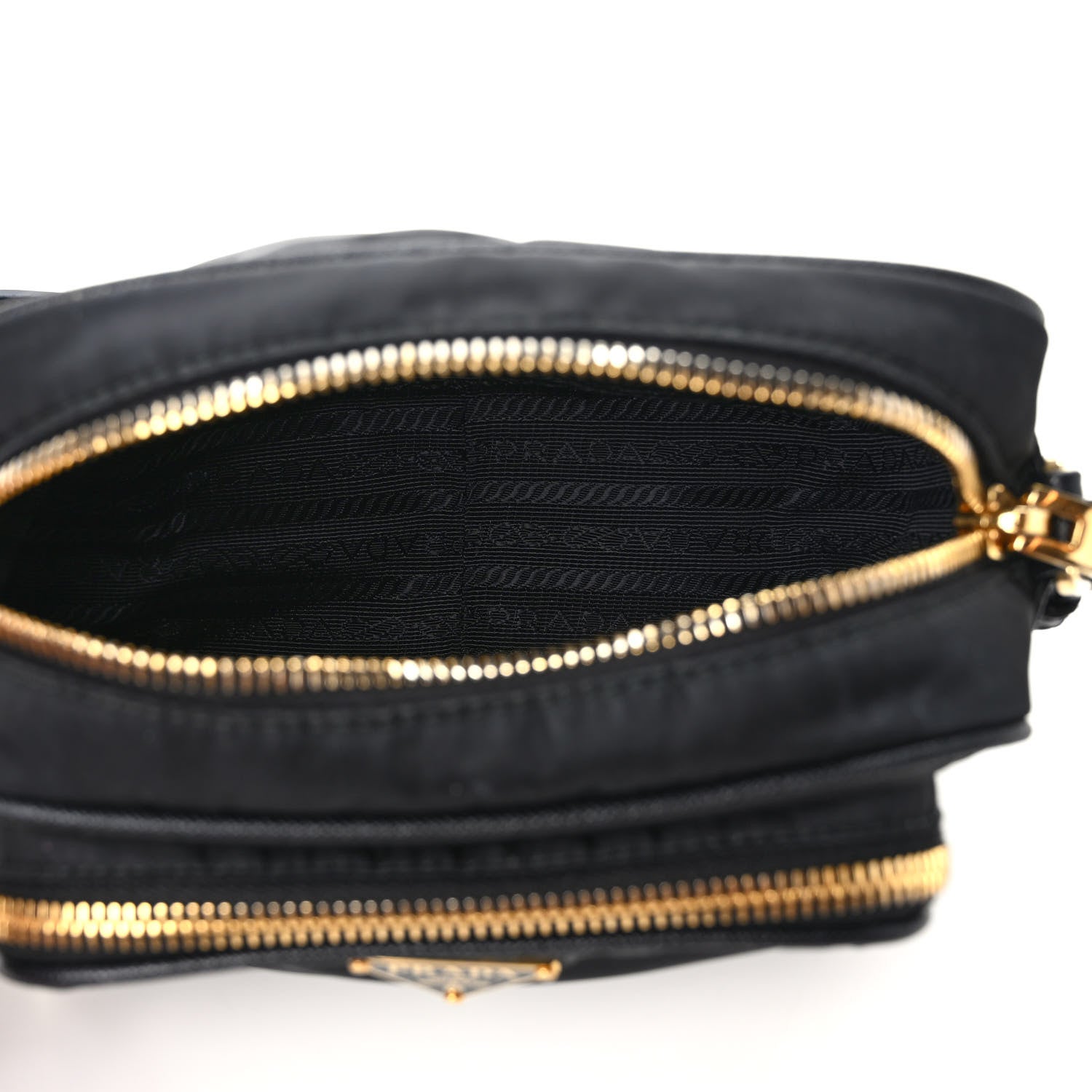 Prada Nylon Saffiano Double Zip Camera Bag Black 5 of 8