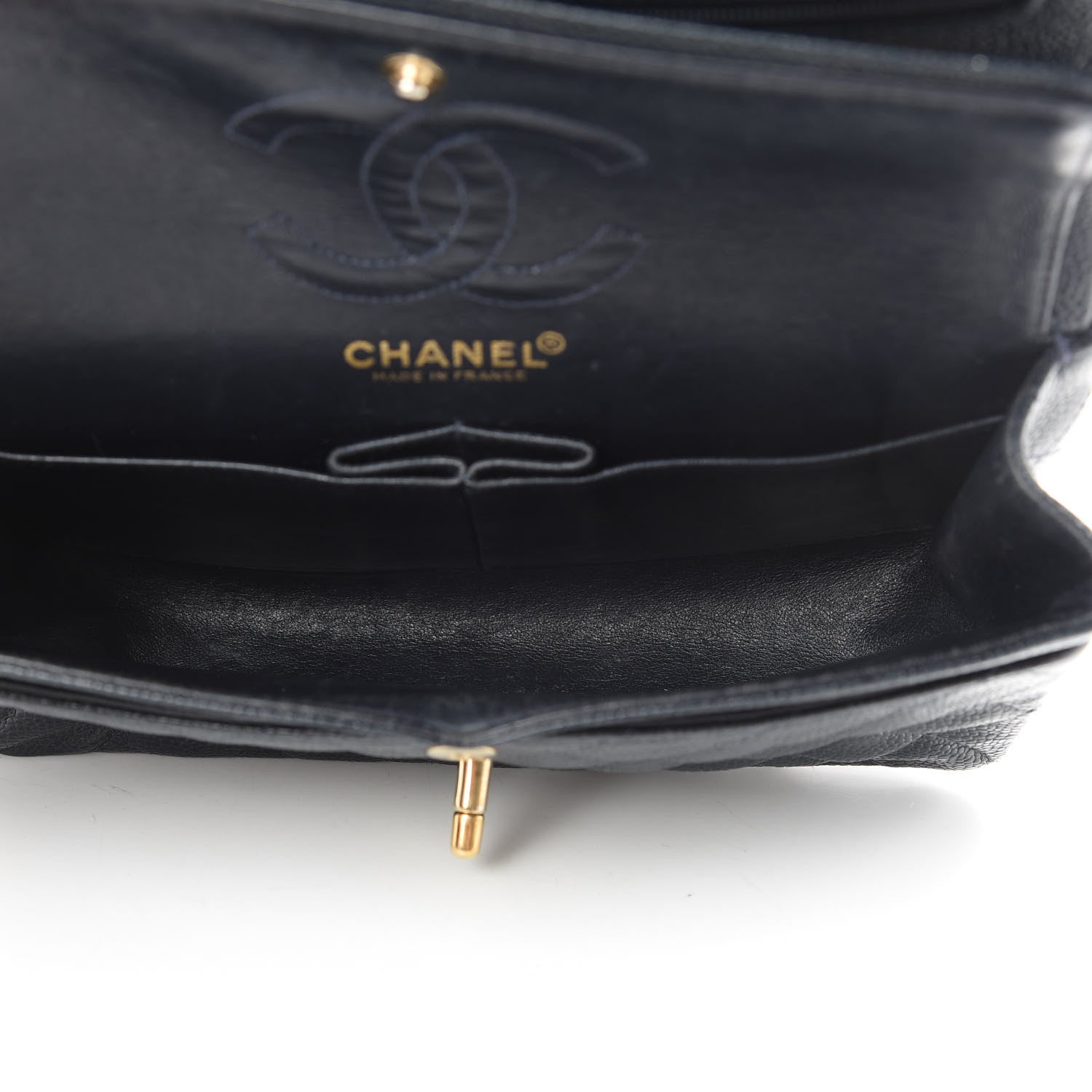 Chanel Caviar Quilted Small Double Flap Navy 5 of 15