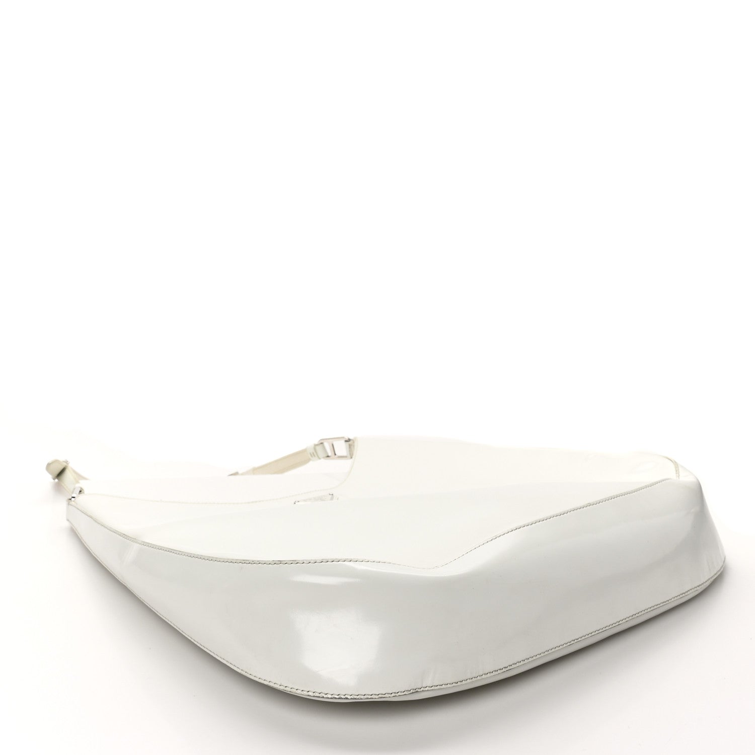 Prada Spazzolato Maxi Cleo Adjustable Strap Shoulder Bag White 4 of 10
