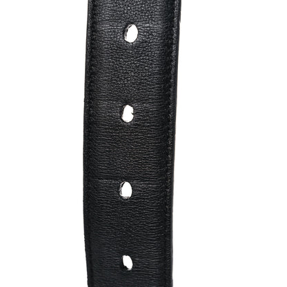 Saint Laurent Smooth Calfskin Monogram Square Buckle Belt 85 34 Black 7 of 9