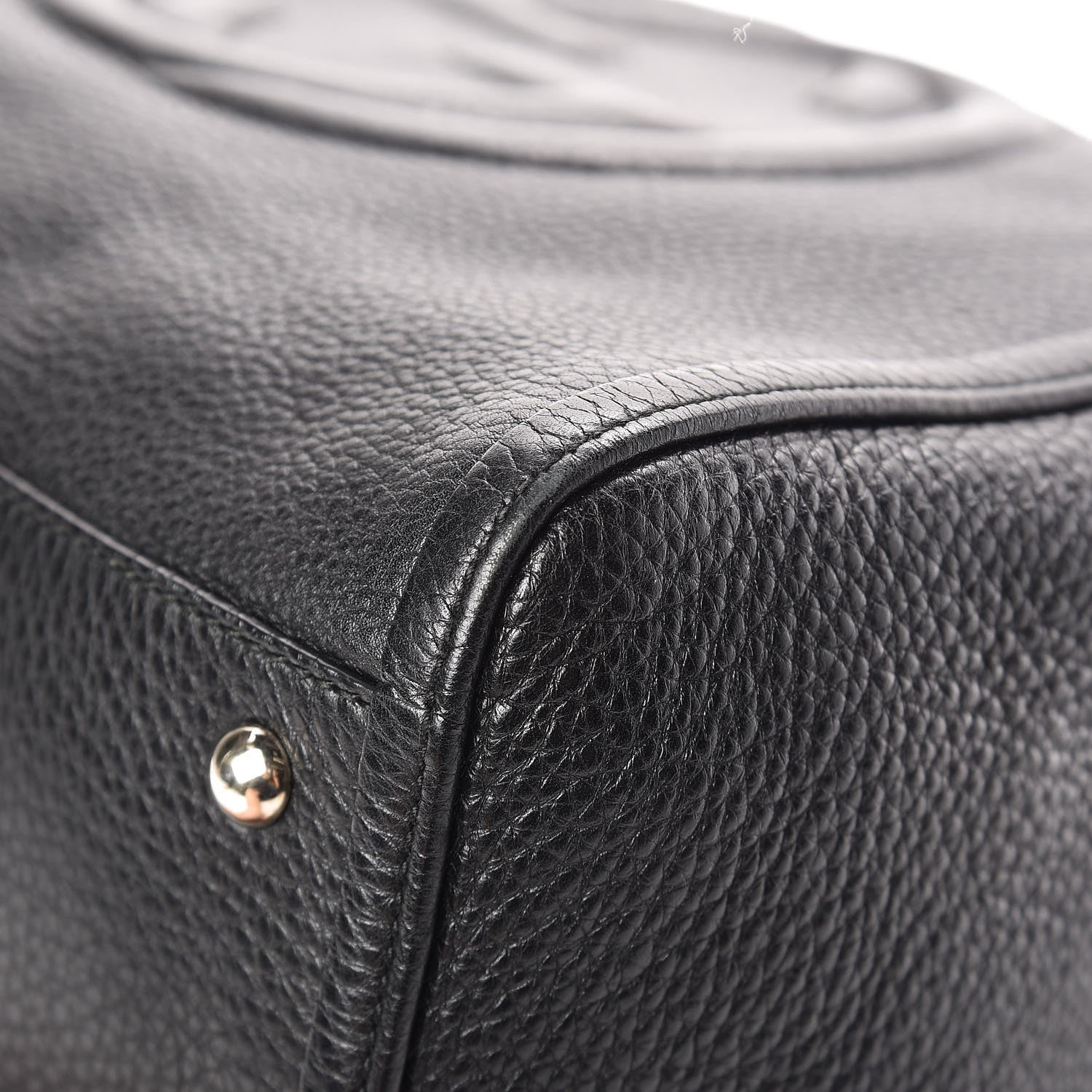 Gucci Pebbled Calfskin Medium Soho Shoulder Bag Black 10 of 12